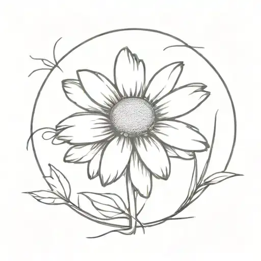 Daisy Growing Out Of Concrete