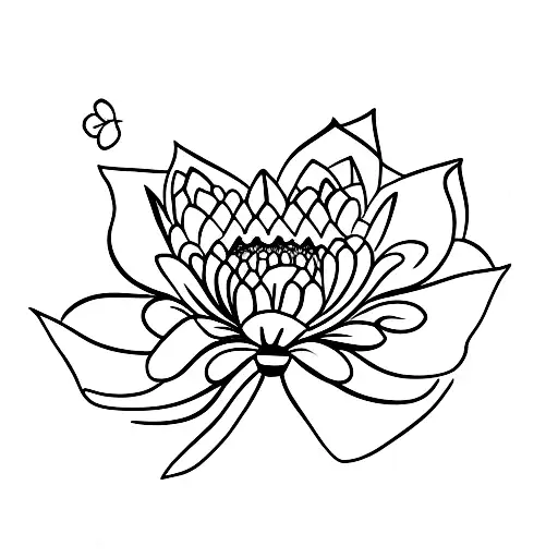 Bee Smelling Lotus Flower