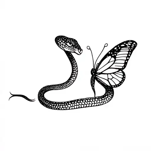 Snake With Butterfly Wings