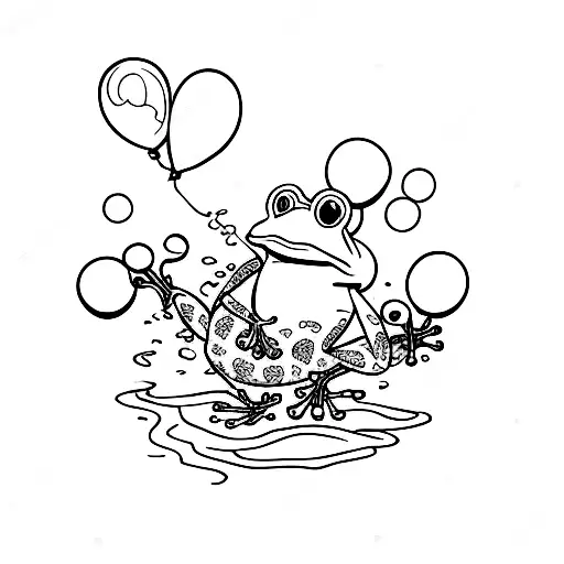 Frog With Balloon