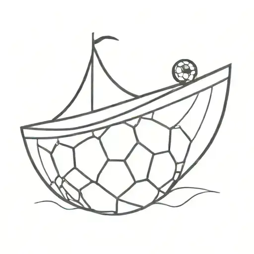 Boat With A Soccer Ball Incorporated In It