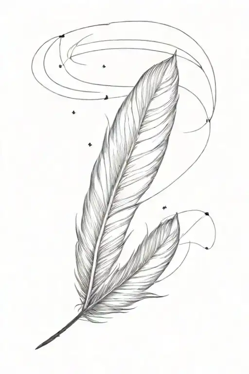 Feather Turning Into A Mountain Range