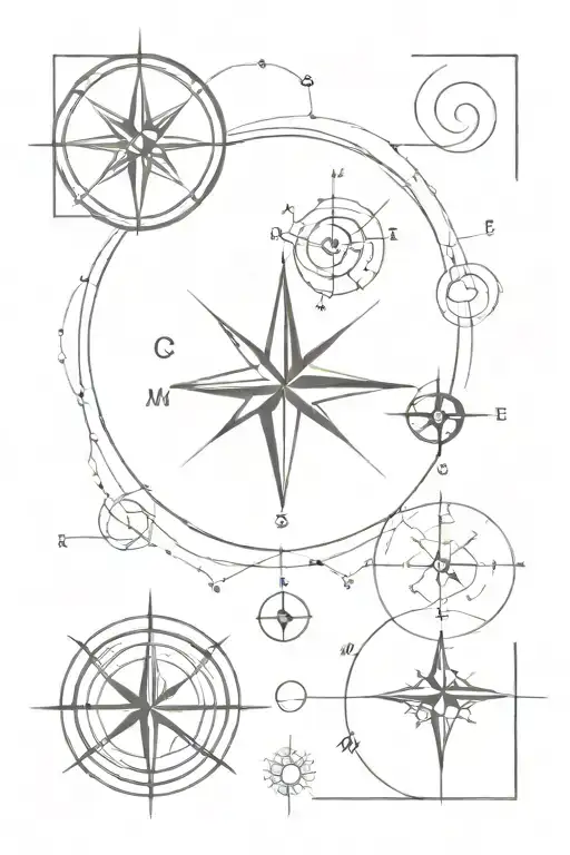 Cordinates And Compass Rose