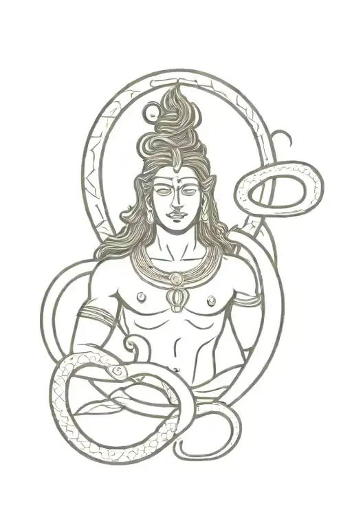 Aesthetic Shiva With Snake