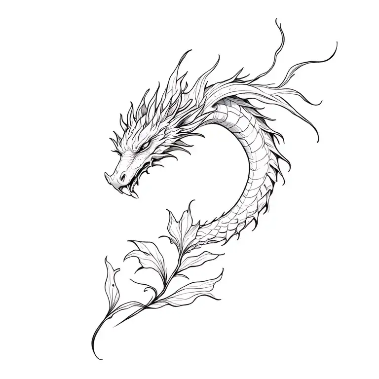 Gladiolus Flower With Dragon