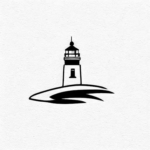 Old School Bird Flying To A Lighthouse