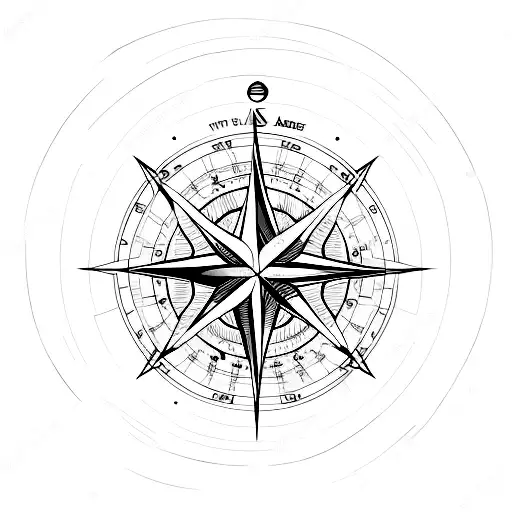 Vinyl With Compass And Something About Sagitarius