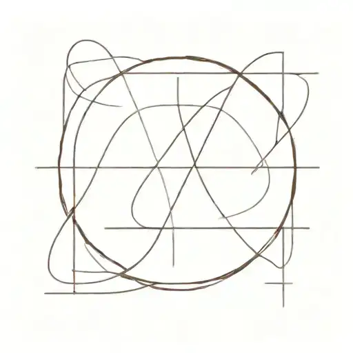 Two Lines Crossing A Divide And Opening Up In A Circle