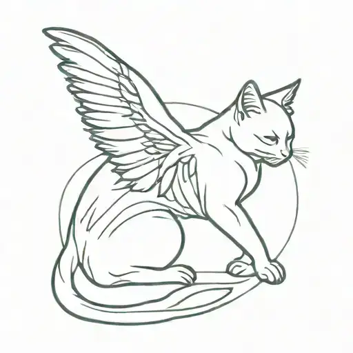 Cat And Wings Made