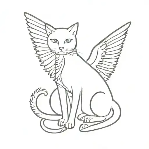 Cat And Wings Made