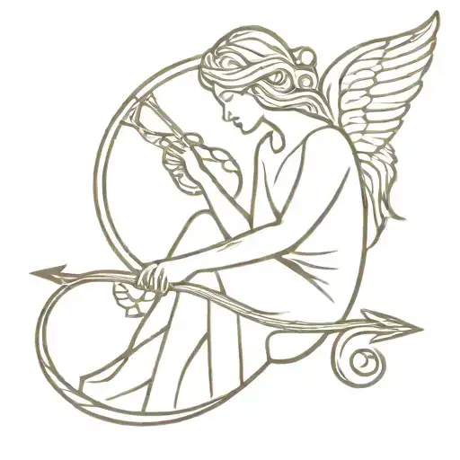 Angel With Arrow With Snake