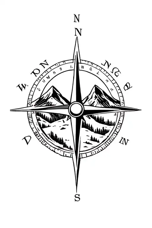 Compass Wolf Mountains Inside