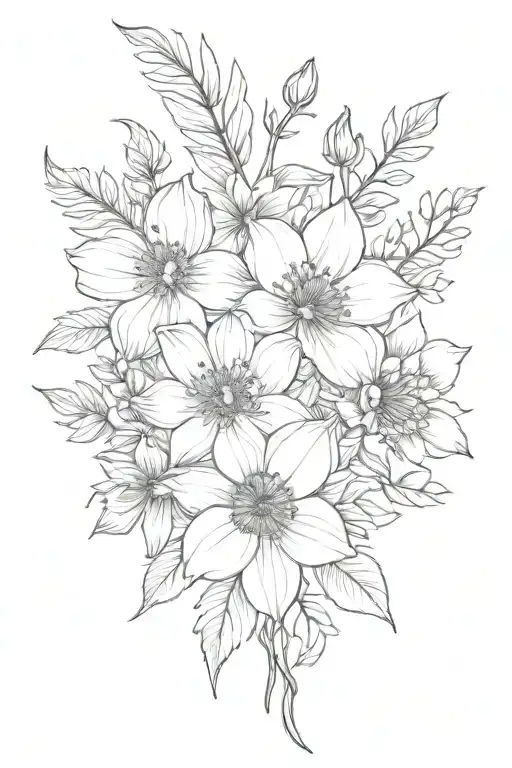 Birth Flower Bouquet July And October