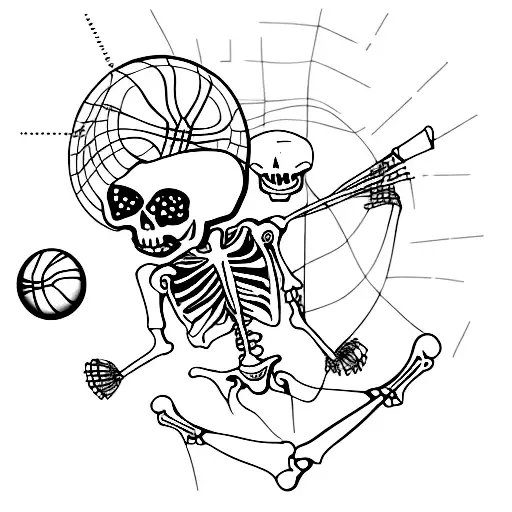 Skeleton Basketball Player