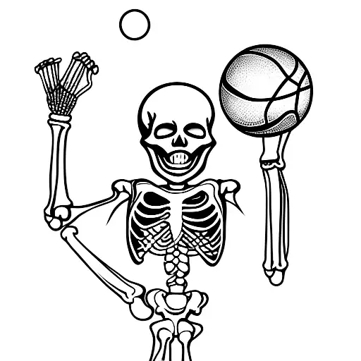 Skeleton Basketball Player