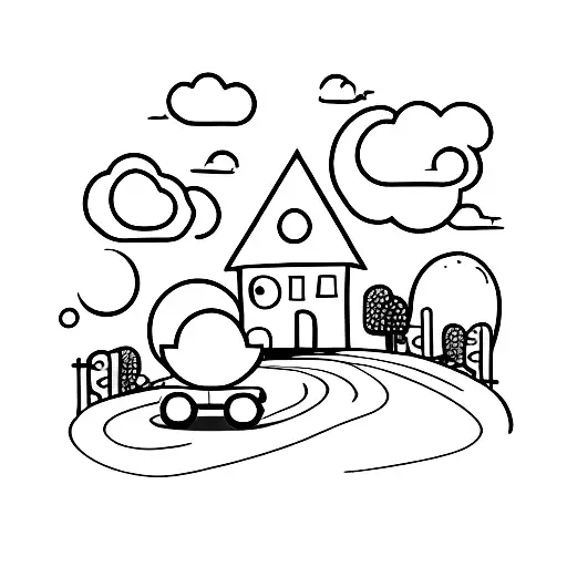 Road With Dad And Baby