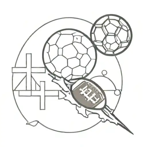 Cross And Football Ball
