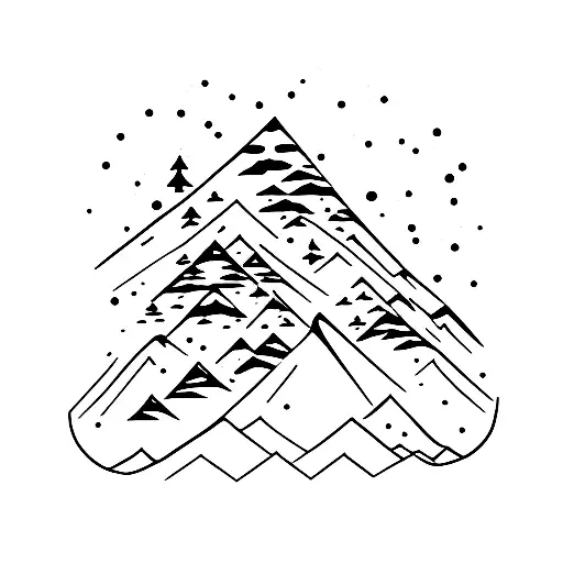 Mountain Trees Snow Trail Inner Bicep