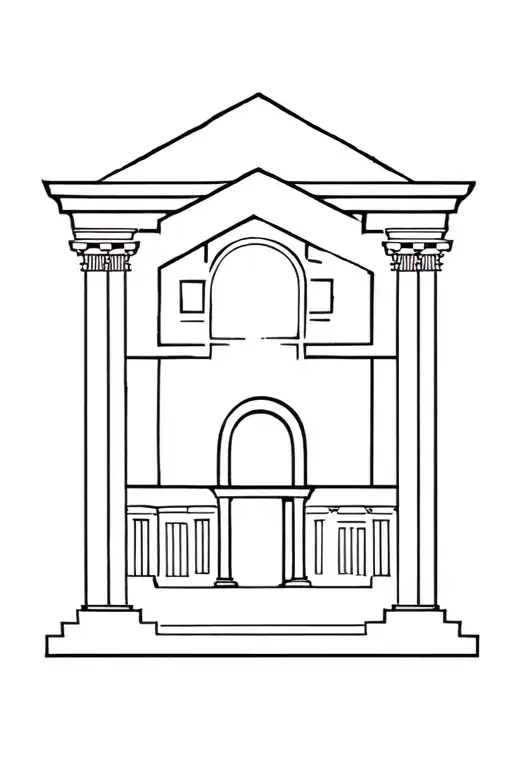 Something Related To The Buildings Of Rome Emblem And The Roman