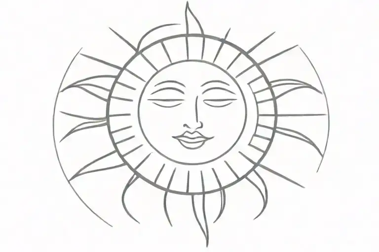 Sun With A Face Small With The Word Yuli