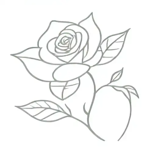 Rose Growing Trees With Leafs