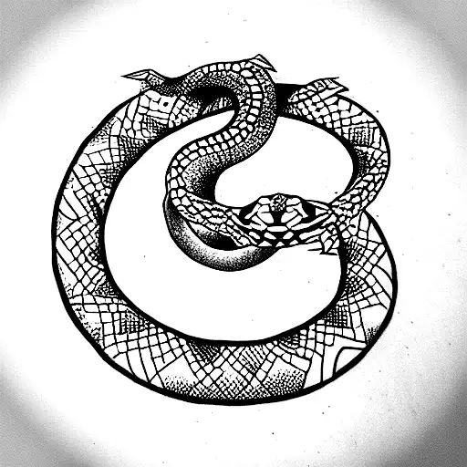Snake With A Geometric Pattern