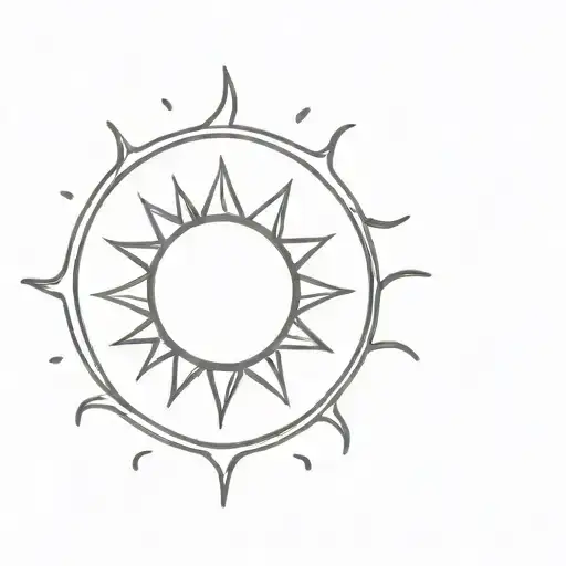 Simple Sun Very Small Line