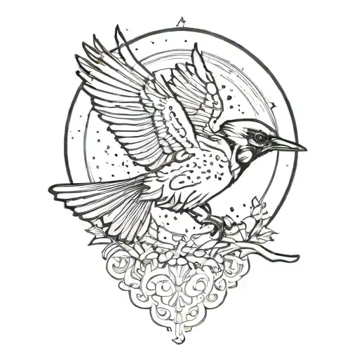 Stellar Jay Flying In The Air