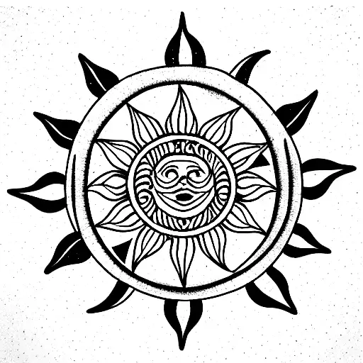 Mandala Sun Moon Lotus