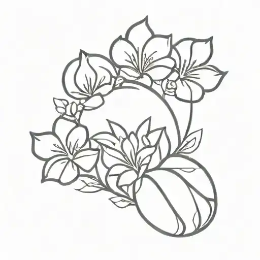 Bear Paw With Flowers