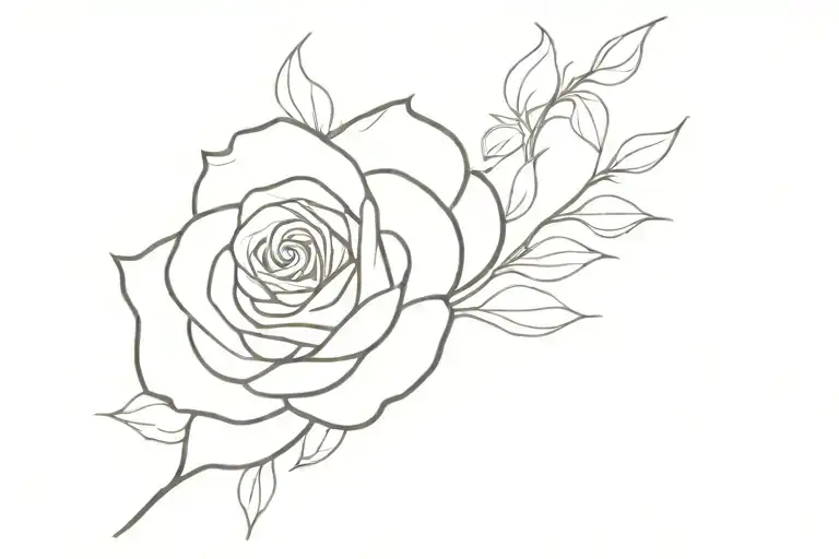 Cover Up Renksiz Tattoo Design