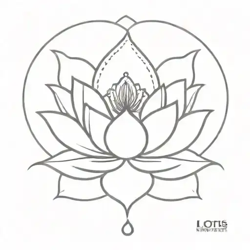 Lotus And Unalome Design Rising