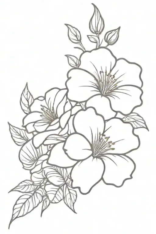 Rose Violet Marigold And Morning Glory Bouquet