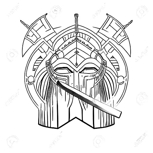 Rohirrim Helmet With A Sword