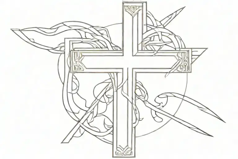 Cross With Roman Numeral