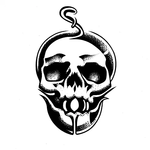 Double Skull Smoking Weed