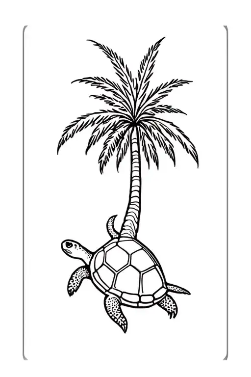 Plane Turtle Palm