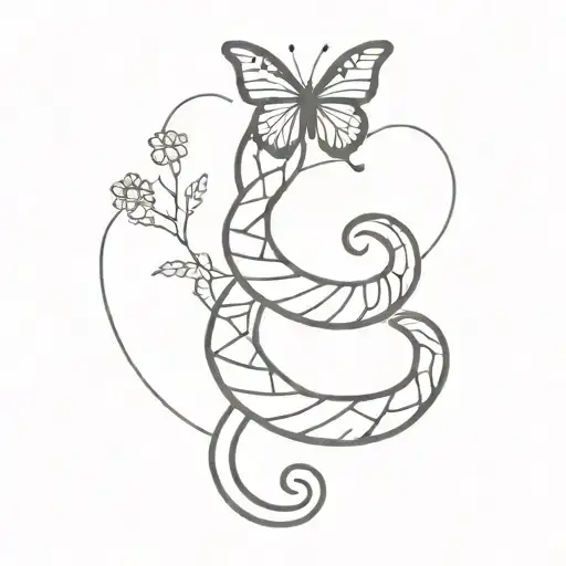 Snake And Butterfly