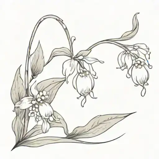 Lilly Of The Valley Rose Intertwined