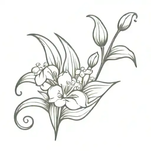 Lilly Of The Valley And Rose