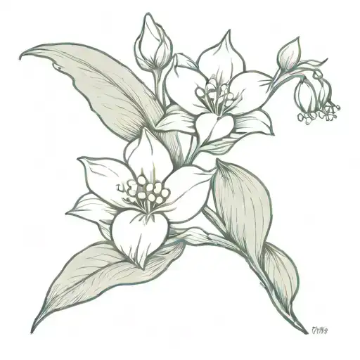 Lilly Of The Valley And Rose Tiny