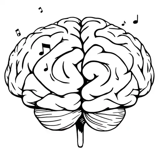 Replacing The Brain With Music Notes Floating