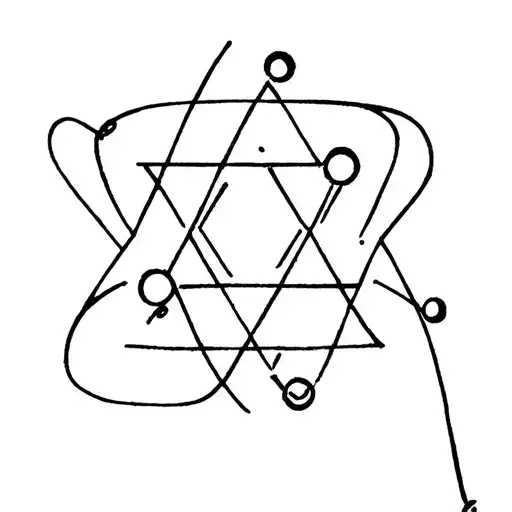 Star Of David Made From A Double Helix Connecting Atoms