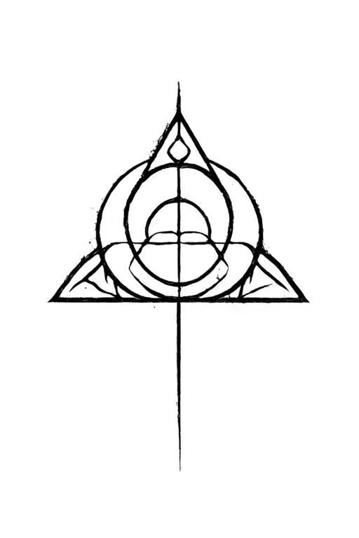 Deathly Hallows Negative Space Themed