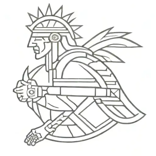 Aztec Warrior Tattoo Design