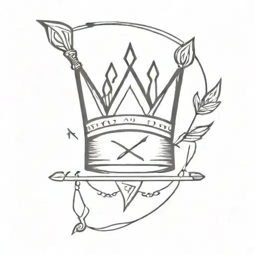 Inverted S Witch Crown And Arrow