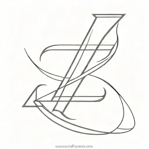 Letter S Inverted Arrow