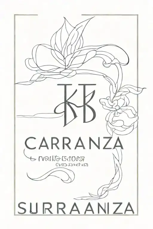 Surname Carranza Leg Horizontal Line
