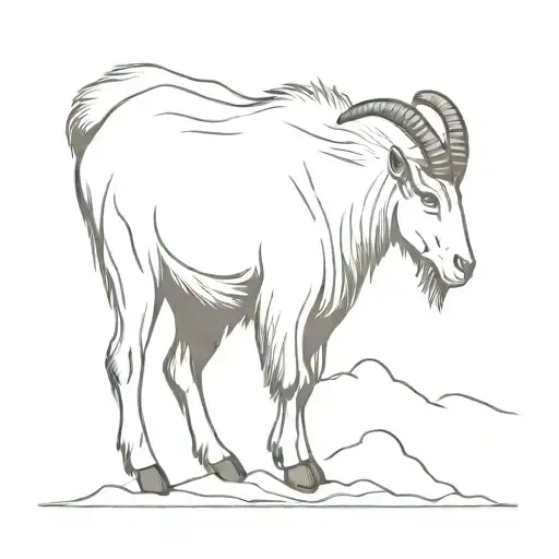 Mountain Goat Standing