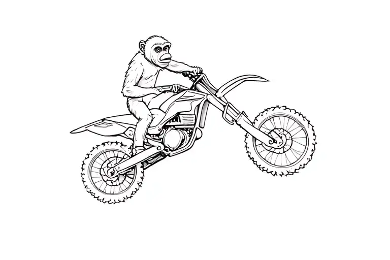 Monkey Riding Dirt Bike